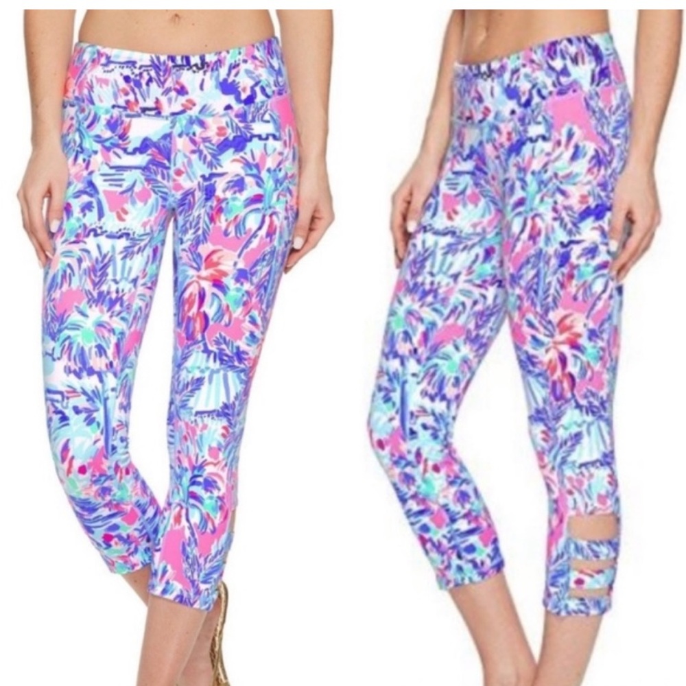 🌴 Lilly Pulitzer Luxletic Three-quarter crop yoga, pants, leggings